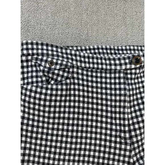 by Anthropologie Trouser Pant Capri The Essential Crop Flare Gingham Check 12 - Picture 4 of 10